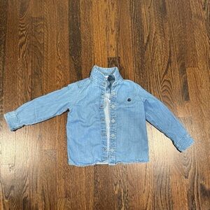 Child’s petit bateau Jean button up shirt